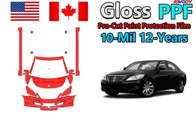 Película de protección de pintura reCut PPF para Hyundai Genesis 3.8-4.6 sedán 2009-2011 Foto 1 de 4