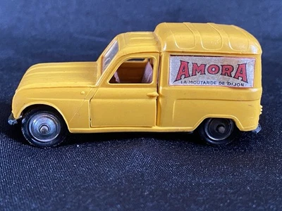 NOREV Ancienne Voiture Renault Fourgonnette R4 Publicitaire Amora - Jouet Ancien - Photo 1/4