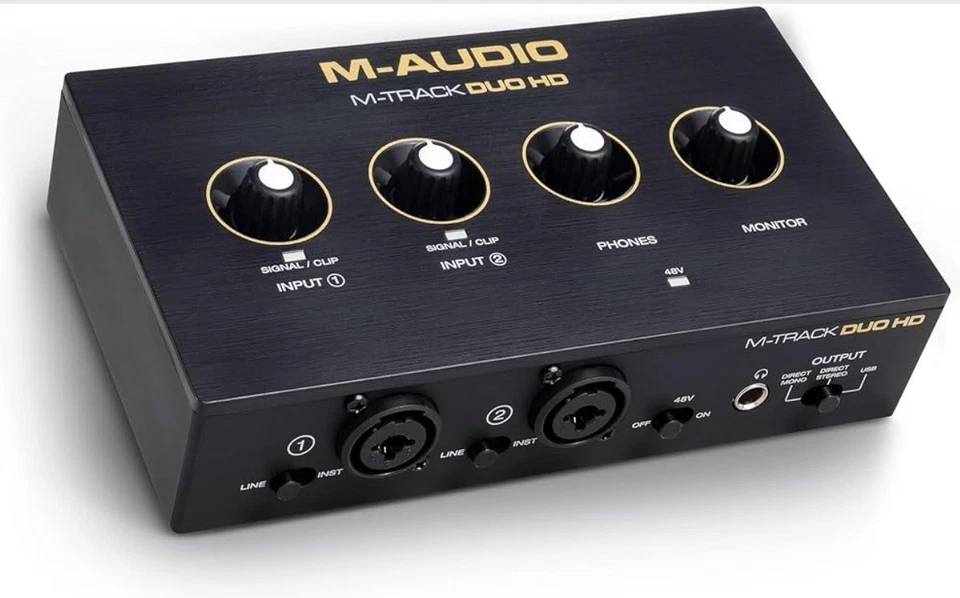 M-AUDIO M-Track Duo HD Audio Interface 24bit 192kHz for Recording, Streaming - Image 1 of 4