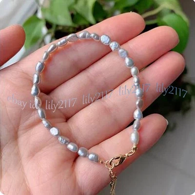 Elegante Brazalete de Perlas Barrocas de Agua Dulce Multicolor Natural Real de 4-11 mm 8 pulgadas Foto 1 de 4