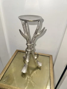 Silver Twig or Antler Candlestick Candle Holder - Picture 1 of 8