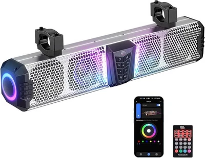 KEMIMOTO Midnight S60 26"RGB UTV ATV Sound Bar IP66 Waterproof for ATV Golf Cart - Image 1 of 4