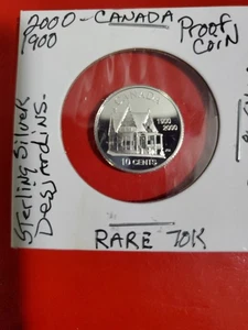 2000 .925 Silver Canada Dime Sterling Silver, Desjardins Coin In Protection 2x2. - Picture 1 of 16