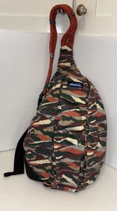 KAVU Original Rope Sling Bag Polyester Crossbody Backpack Camouflage Nature Hike - Picture 1 of 24
