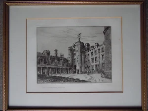 Corte de colores Palacio de St James. Grabado antiguo original Hanslip Fletcher. 1930 - Imagen 1 de 5