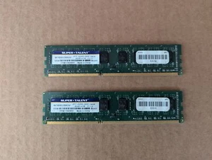 LOT OF 2 SUPER TALENT 8GB DDR3-1600 W1600UB8GV DESKTOP RAM - Picture 1 of 2