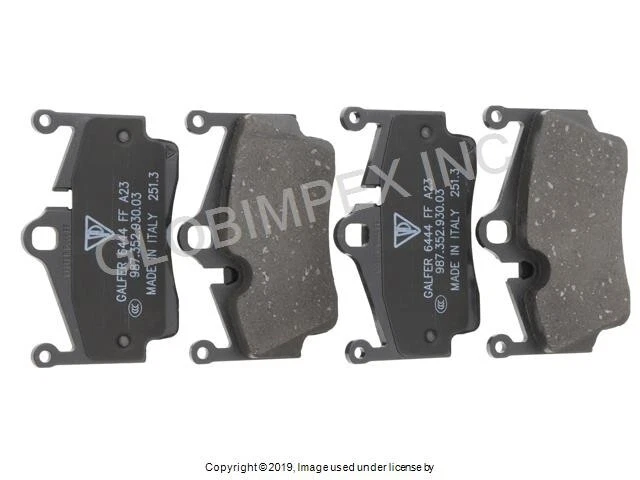 适用于 PORSCHE (2005 - 2022) 刹车片套装后部正品 + 1 年保修 — 第 1/1 张图片