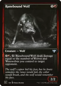 Runebound Wolf Innistrad : Double Feature Magic MTG Creature CARD 1x (443) - Picture 1 of 1