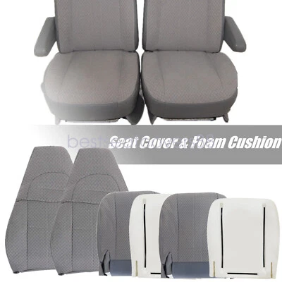 For 03-14 Chevy Express & GMC Savana Both Side Cloth Seat Cover & Foam Cushion - Image 1 of 4