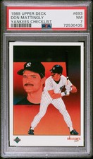 1989 Upper Deck Don Mattingly #693 POP 4 Yankees Checklist PSA 7