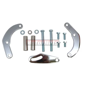 Chrome BBC SWP Power Steering Pump Bracket Kit Saginaw GM A Can BB Chevy 396 454 - Imagen 1 de 2