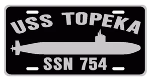 USS TOPEKA SSN 754 License Plate Car Truck RV U S Navy Military P01 SSP - Picture 1 of 1