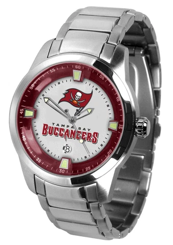 Tampa Bay Bucs Watch Mens Game Time Titan Stainless Date Wristwatch Cover