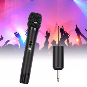 Micrófono inalámbrico W1 UHF metal sistema de micrófono dinámico receptor inalámbrico 200 ft - Imagen 1 de 10