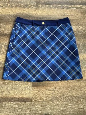 Dama Hagen Mujer’s Skort Azul Cuadros Talla 4 Golf Tenis Pickleball Pantalones Cortos Falda Foto 1 de 4