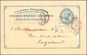 1898 Scott UX13 International Use Postcard To Switzerland - Upcoming Purchases - Picture 1 of 2