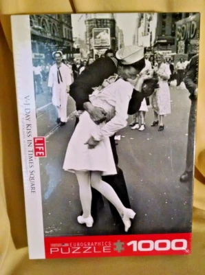 V-J DAY KISS IN TIMES SQUARE PUZZLE NEW 1000 PC EUROGRAPHICS TIME LIFE 6000-0820 - Image 1 of 4