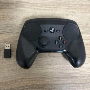 Steam Wireless Game Controller For PC Model 1001 Black Tested Used No Box Japan - Picture 1 of 12