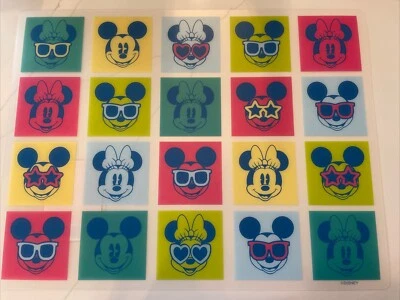 Disney Minnie Mickey Mouse Plastic Placemats 17"x 13" (Set Of 4) Andy Warhol NEW - Image 1 of 3