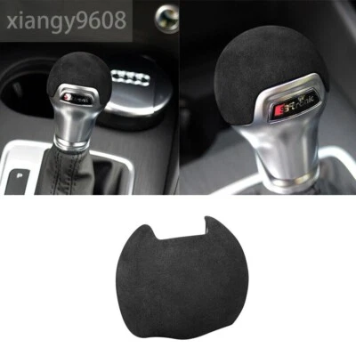For Audi A3 Q2 S3 TT 2014-2022 Gear Shift Knob Trim Accessories Suede Black Gray - Image 1 of 4