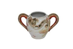 Antike Moriage Drachen Ware Goldrand dekorative Porzellan Teekanne ohne Deckel 4"x7" - Bild 1 von 8