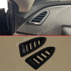 For Subaru Crosstrek 2024-2025 Carbon Fiber Dashboard AC Vent Cover Trims Parts - Picture 1 of 5