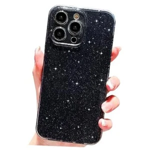 OWLSTAR Cute Glitter Phone Case for 6.7 inch, Sparkly iPhone 12 Pro Max Black - Picture 1 of 7