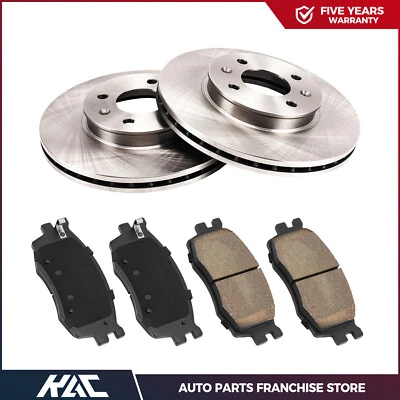 6 piezas rotores de freno delanteros y pastillas de freno para Hyundai Accent Kia Rio5 2006 2007-2011 Foto 1 de 4