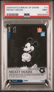 Mickey Mouse #11 FOIL Kingdom Hearts TCG Disney Card Super Rare English  PSA 9 - Picture 1 of 2