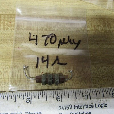 CHOKE RF CHOKE 470 UHY 14 ohmios DCR RADIOAFICIONADO Foto 1 de 3