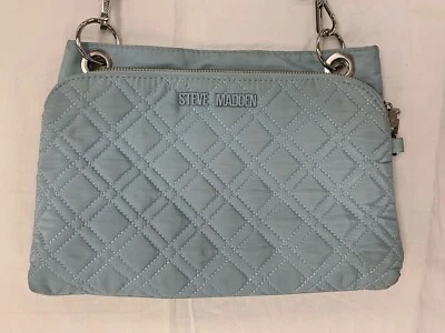 Steve Madden Bandolera Acolchada Java Bolso de Hombro Azul Polvo Nylon Ajustable Foto 1 de 4