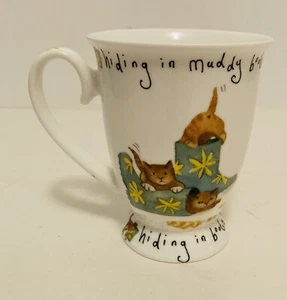 Kent Pottery Gatti Gattini Piedi Tazza Da Tè Nascosta In Stivali Fango Regalo Gatto - Foto 1 di 15