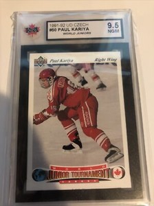 1991-92 Upper Deck Czech World Junior Tournament Paul Kariya #50 KSA 9.5 HOF