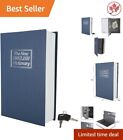 Metal Book Safe with Key Lock - Unbreakable Secure Hidden Storage for Valuables