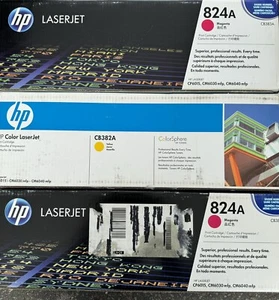 Original HP 824A (2) Tonerkartuschen Magenta + Gelb (CB383A CB382A) - Bild 1 von 5