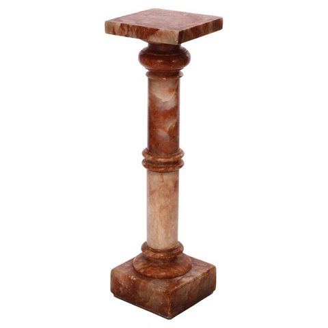 Antique Neoclassical Onyx Sculpture Display Pedestal 19th C Cover