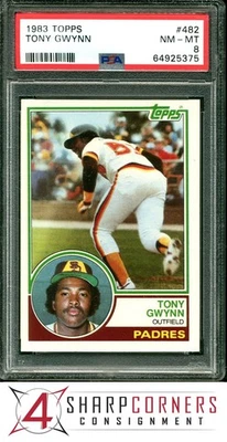 1983 Topps #482 Tony Gwynn RC Padres Hof PSA 8 Foto 1 de 2