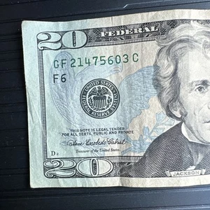 2004A $20 Dollar Bill Fancy Serial Number Broken Mixed Ladder 8 Digits 0-7 Rare - Picture 1 of 4