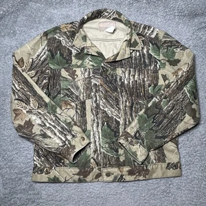 Chaqueta de Camionero Camuflada Wrangler De Colección Para Hombres L Verde Años 90 Abrigo Realtree Hecho en EE. UU. - Imagen 1 de 23