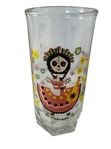 Dona Maria de Mexico Mexican Mole Catrinas Day of The Dead Glass Vintage - Picture 1 of 15