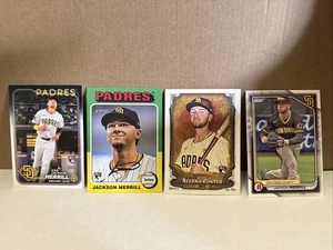 Jackson Merrill Rookie Card Lot San Diego Padres, Topps Heritage A&G Bowman - Picture 1 of 5