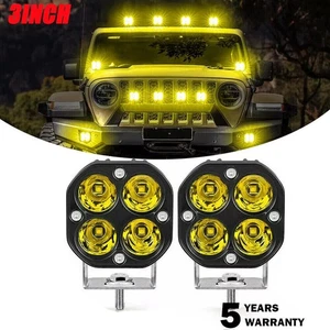 2x 3inch LED Cube Pods Work Light for Offroad ATV UTV Bar Spot Beam Driving Fog - Picture 1 of 11