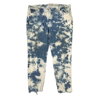 Levi’s 721 High Rise Skinny Ankle Stretch Jeans Frayed Hem Bleach Dye Plus 22W - Image 1 of 4