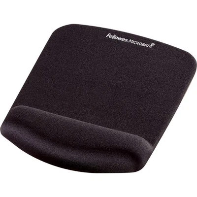 Fellowes PlushTouch Mouse Pad With Wrist Rest, Black - Image 1 of 4