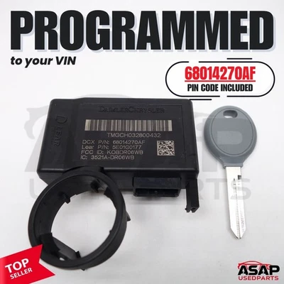 🍎 VIN PROGRAMMED PLUG & PLAY IMMOBILIZER DODGE DAKOTA 2008-2010 68014270AF 🍎 - Image 1 of 4