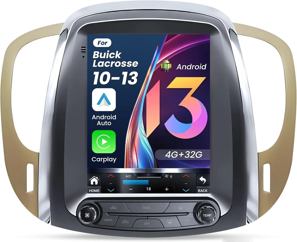 别克曲棍球 2010 - 2013 安卓 9.7 英寸汽车立体声,8 核,4GB RAM,CarPlay/自动 — 第 1/4 张图片