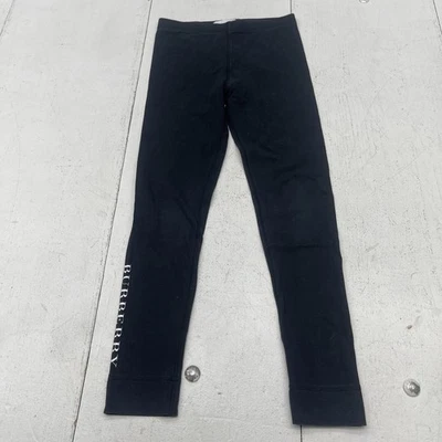 Леггинсы Burberry детские черные с логотипом на лодыжке эластичные хлопковые размер 10 лет - Изображение 1 из 4