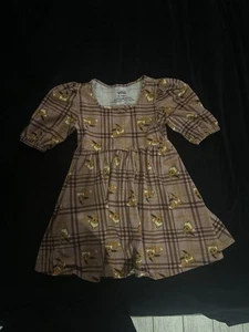 Pokémon Eevee Short Sleeve Plaid Girls Dress Size M (8) - Picture 1 of 4
