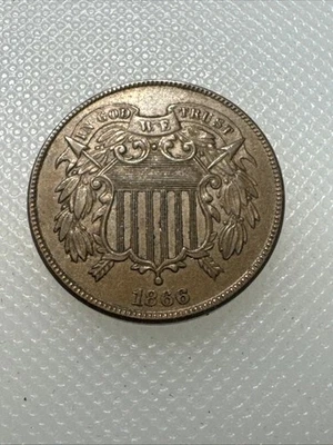 1866 2 cent piece FD - Image 1 of 2