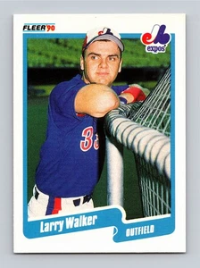 Larry Walker 1990 Fleer Rookie #631 RC HOF CASI NUEVO X - Imagen 1 de 2